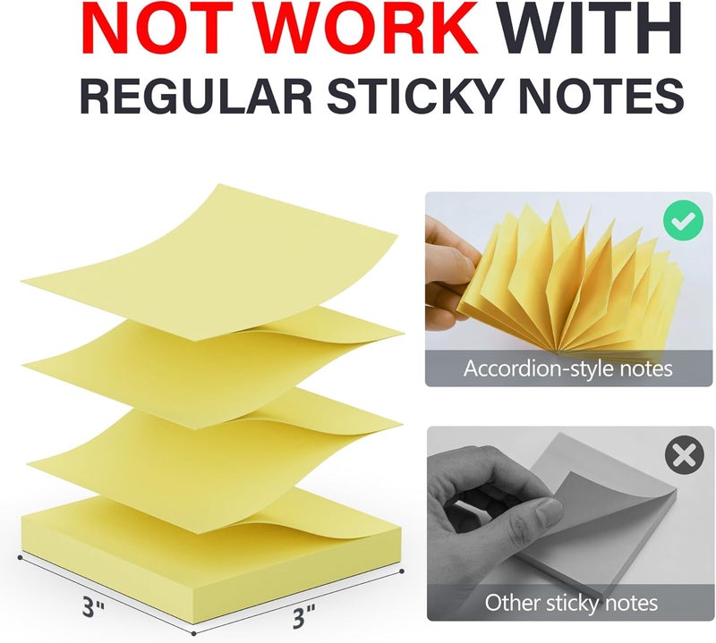 Smart&Cool Magnetic Pop-Up Note Dispenser for 3 x 3 in Pop-Up Sticky Notes, 1Pack, Black (Notes Not Included) - Image 2